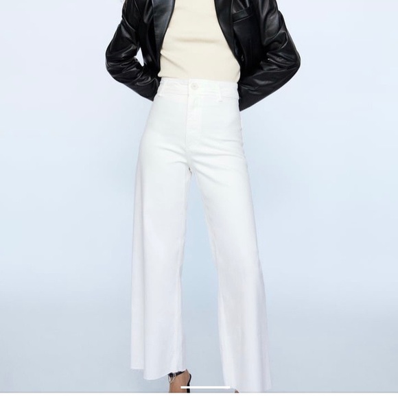 Zara Denim - Zara NWT offwhite high waist wide straight leg jeans size 4